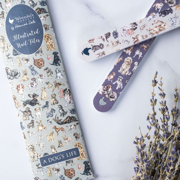 'A Dog's Life' Dog Print Nail Files - Set of 2 - Wrendale Designs