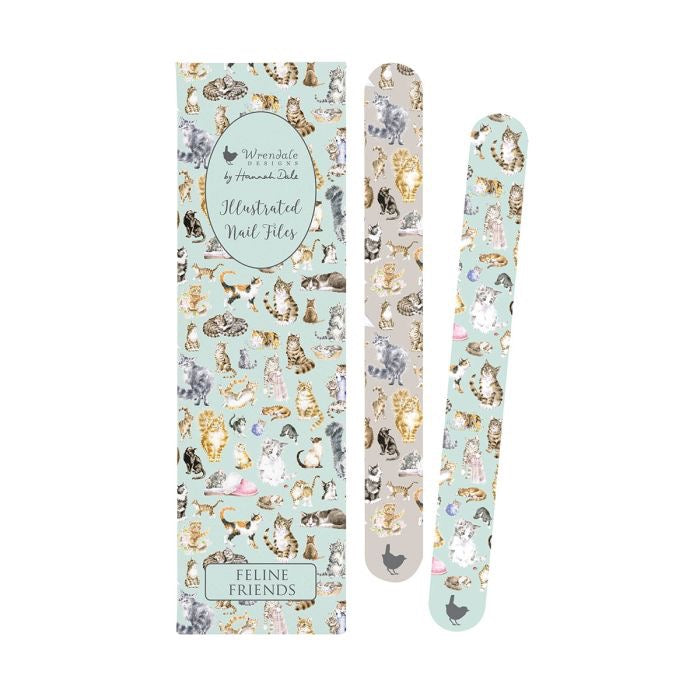 'Feline Friends' Cat Print Nail Files - Set of 2 - Wrendale Designs