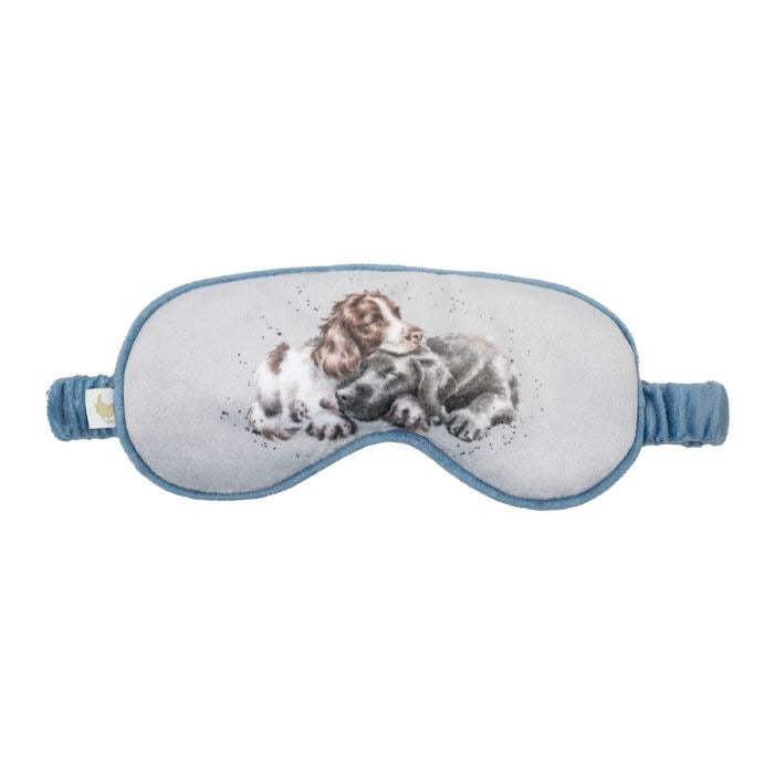 'A Dog's Life' Dogs Print Luxury Eye Mask - Grey - Wrendale Designs