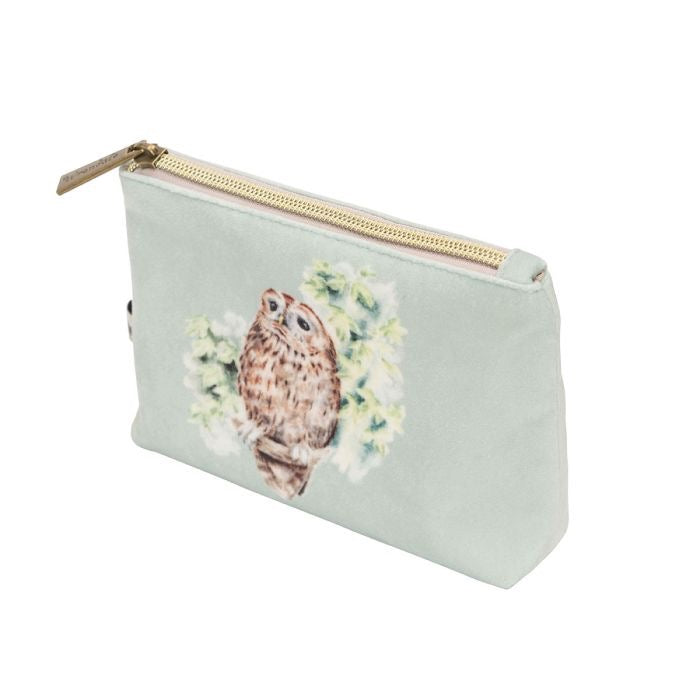 'Woodland' Owl & Hedgehog Mini Hand Cream Gift Set in Velvet Pouch - Wrendale Designs (Green)