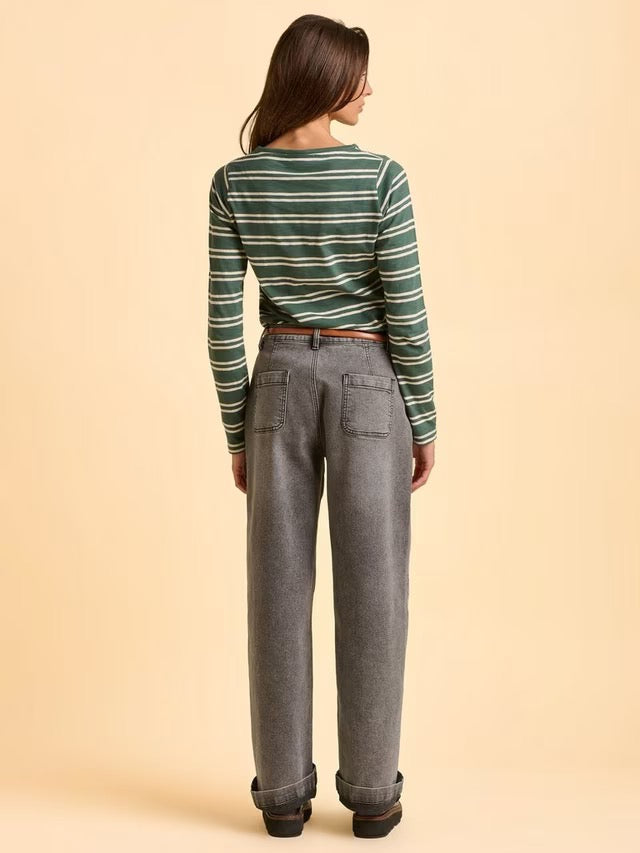 Brakeburn Canfield Long Sleeve Stripe T-Shirt - Green