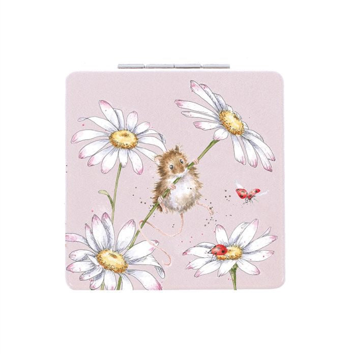 Oops a Daisy (Mouse) Compact Mirror - Wrendale Designs