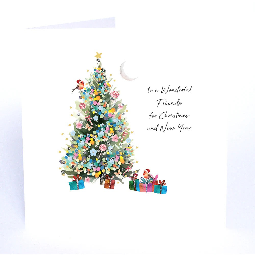 Five Dollar Shake - Wonderful Friends Colourful Christmas Tree - Christmas Card