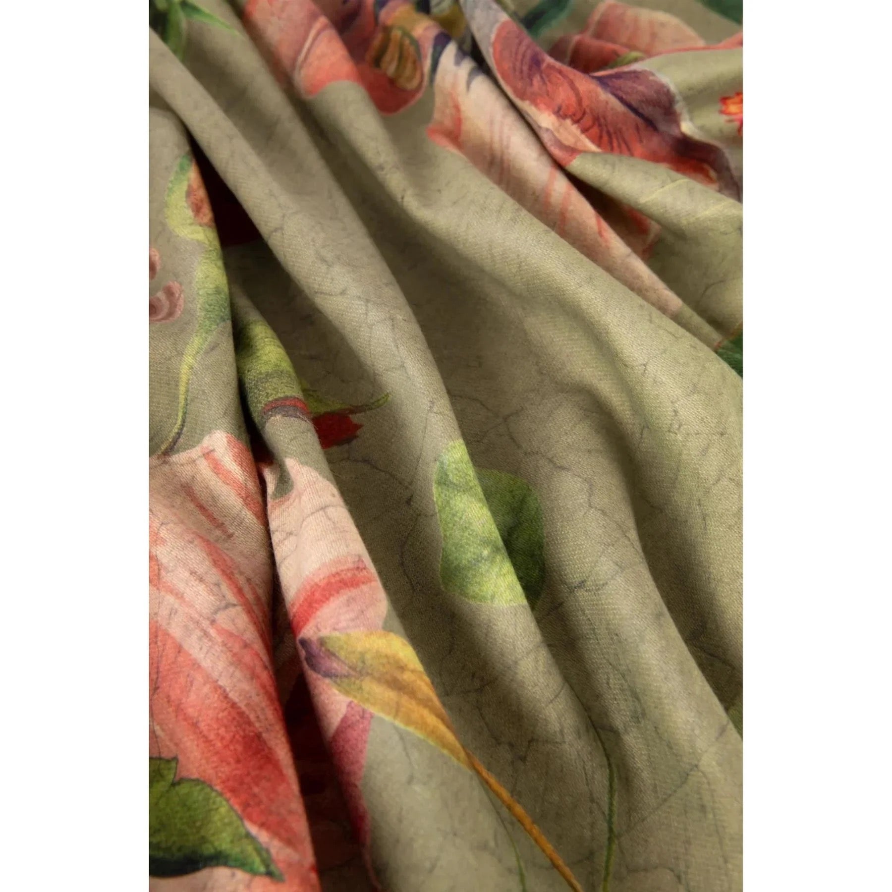 Powder Botanical Bouquet Mid-Length Kimono - Sage