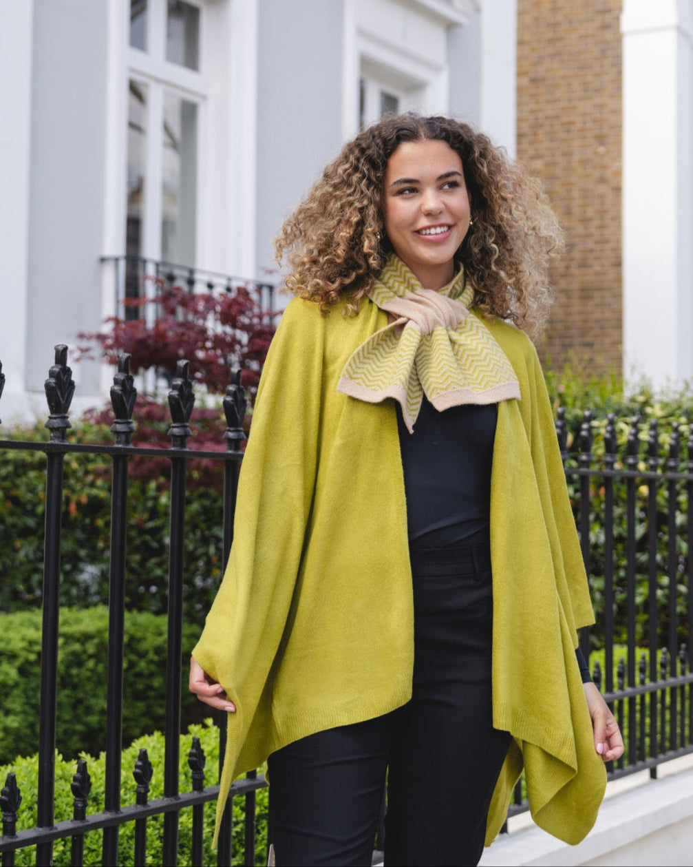 Park Lane Tilly Wool Wrap Shawl - Artichoke