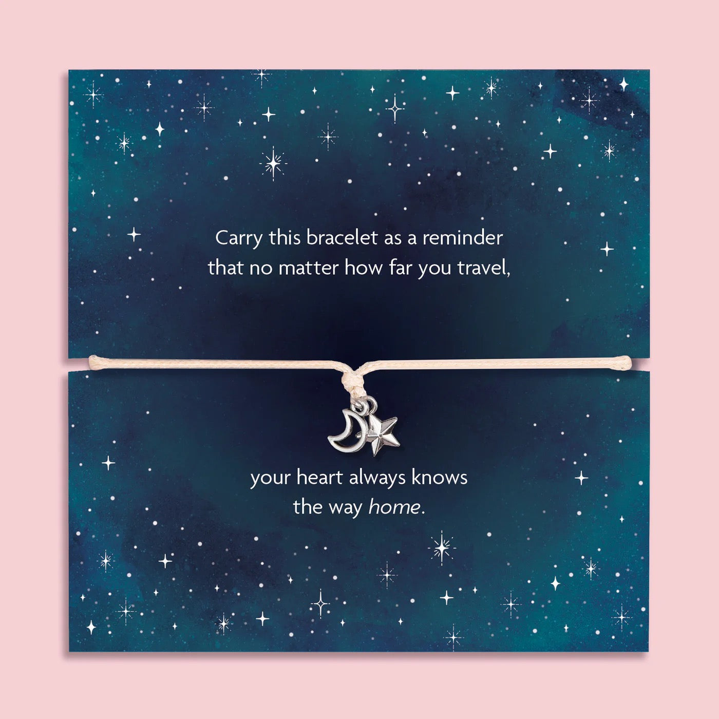 Letterbox Love - Way Home - Moon & Star - Cord Bracelet