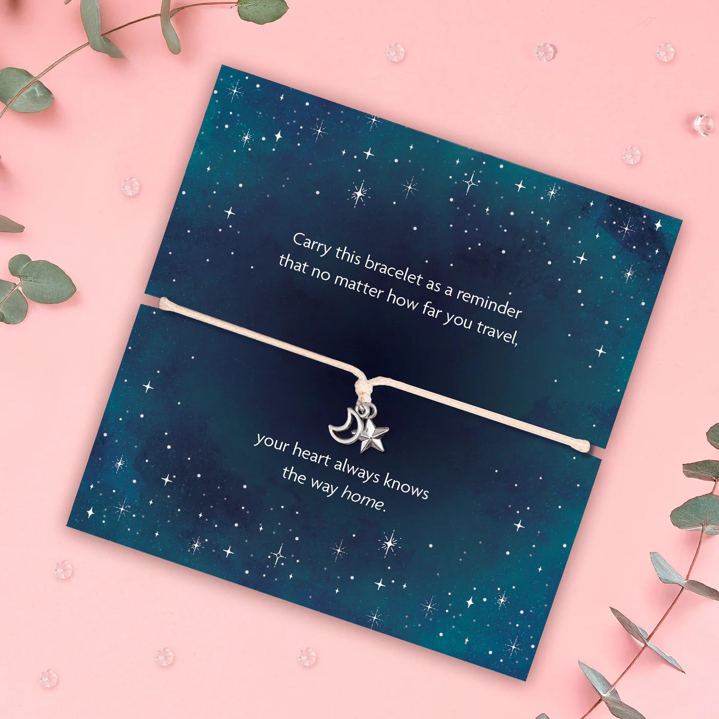 Letterbox Love - Way Home - Moon & Star - Cord Bracelet