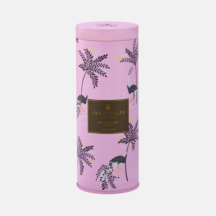 Sara Miller Savannah Hand Cream in Tin Pink (Ostrich & Palms)