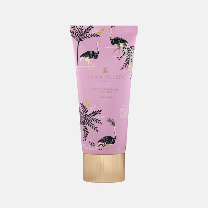 Sara Miller Savannah Hand Cream in Tin Pink (Ostrich & Palms)