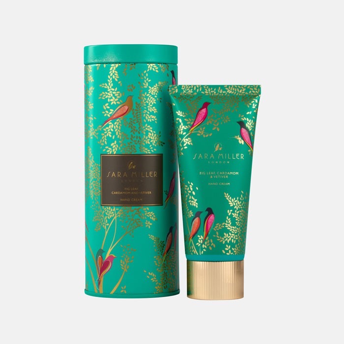 Sara Miller Savannah Hand Cream in Tin (Green Birds)