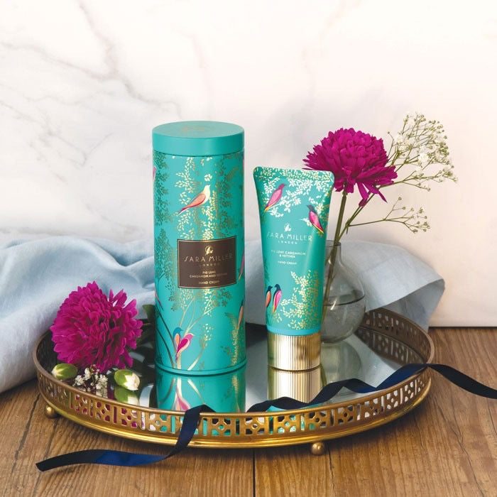 Sara Miller Savannah Hand Cream in Tin (Green Birds)