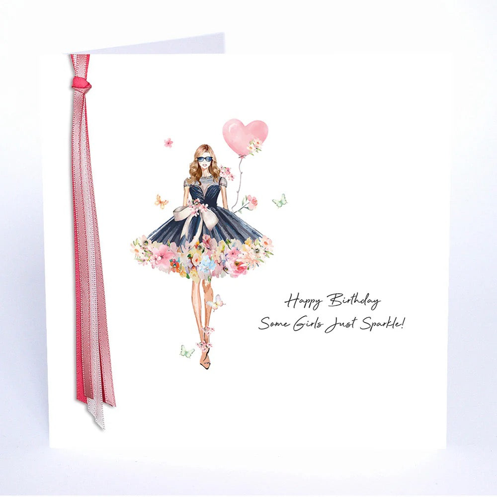 Five Dollar Shake - Happy Birthday Some Girls Just Sparkle - Birthday Card
