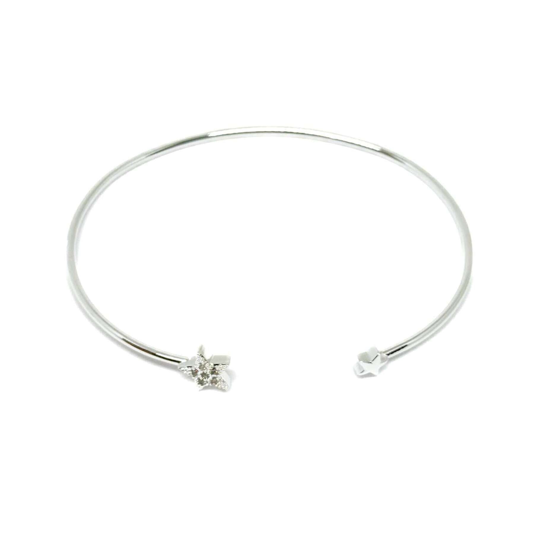 Ruby Star Bangle - Silver - Clementine Jewellery