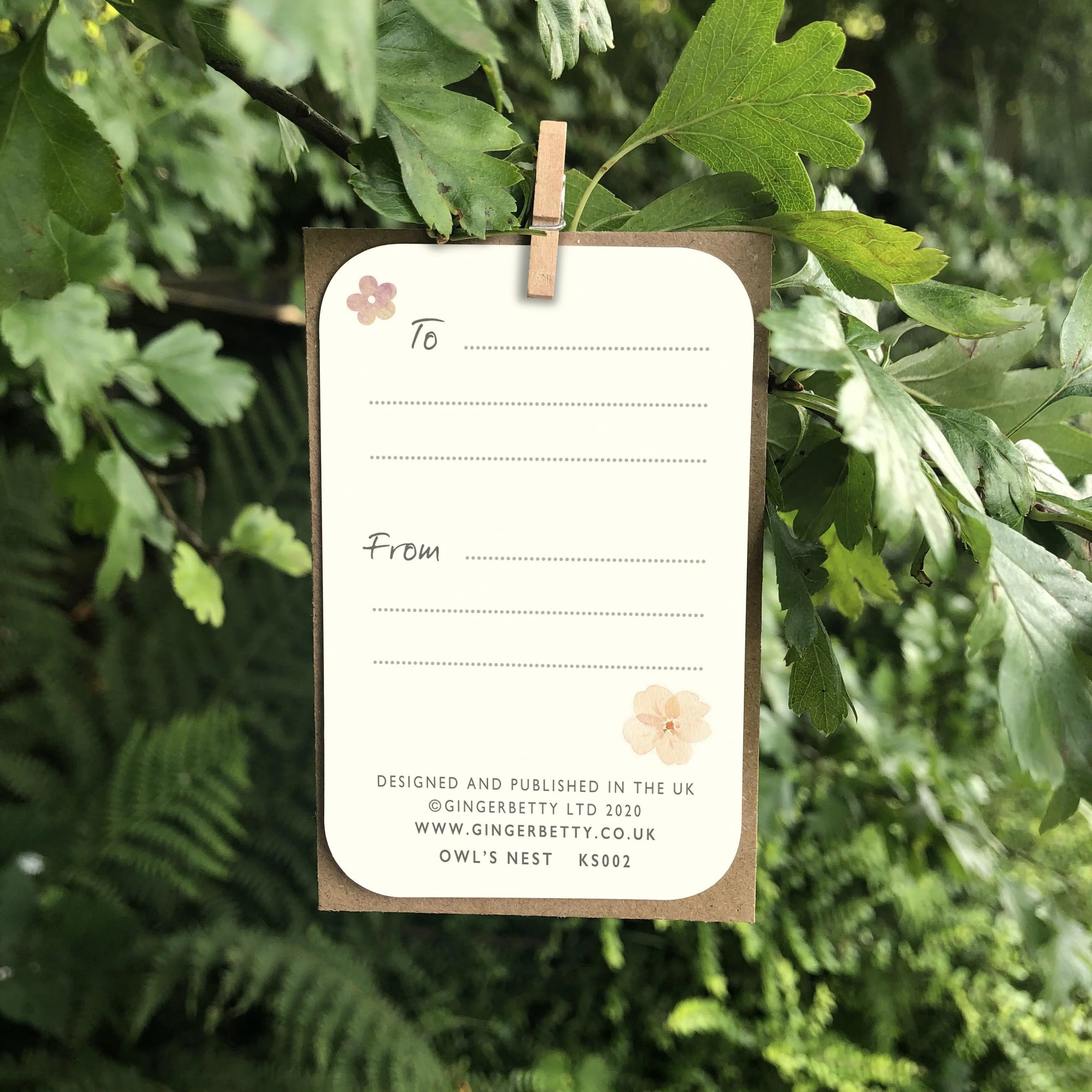 MINI KEEPSAKE - Love You - Blank Mini Card - Ginger Betty