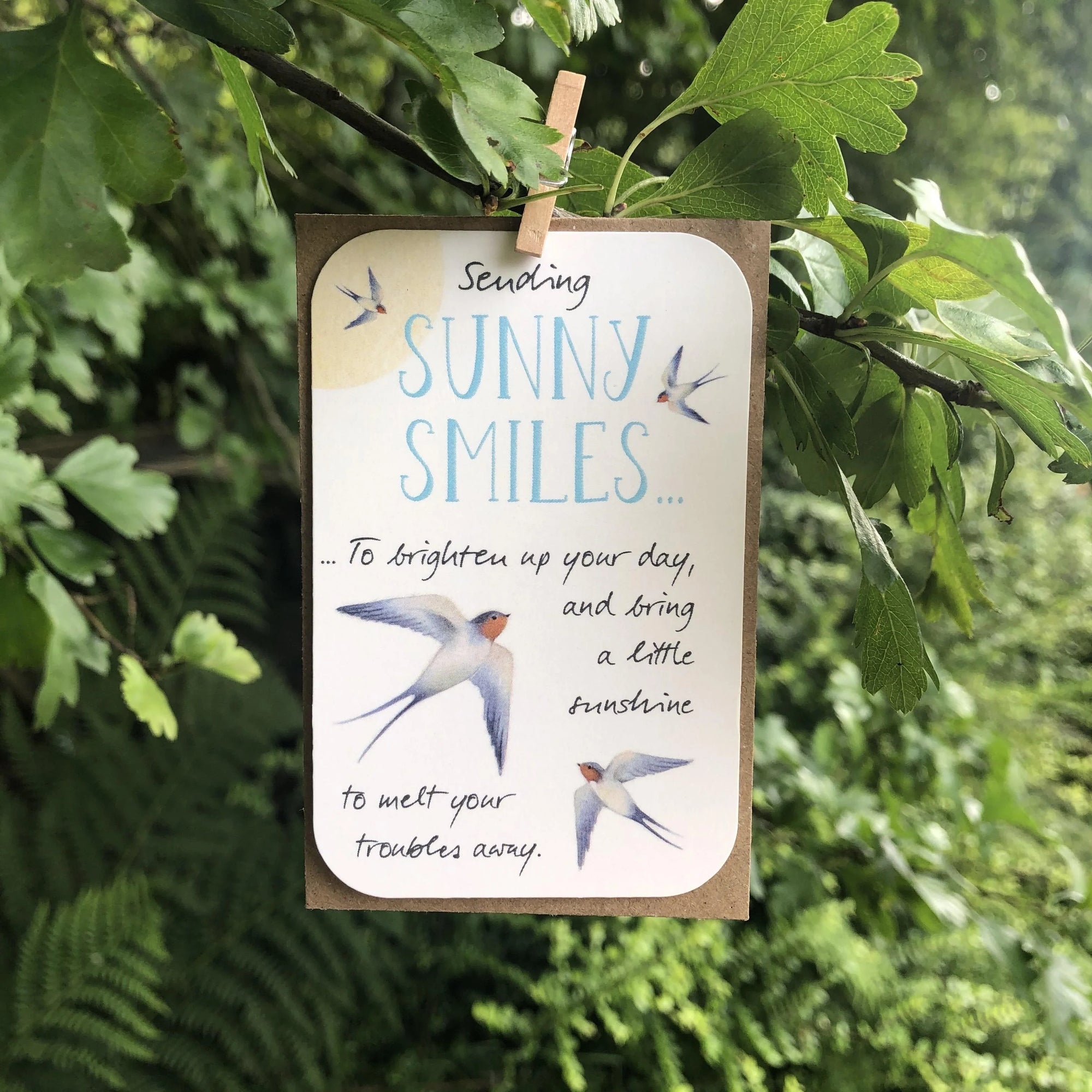 MINI KEEPSAKE - Sending Sunny Smiles - Blank Mini Card - Ginger Betty