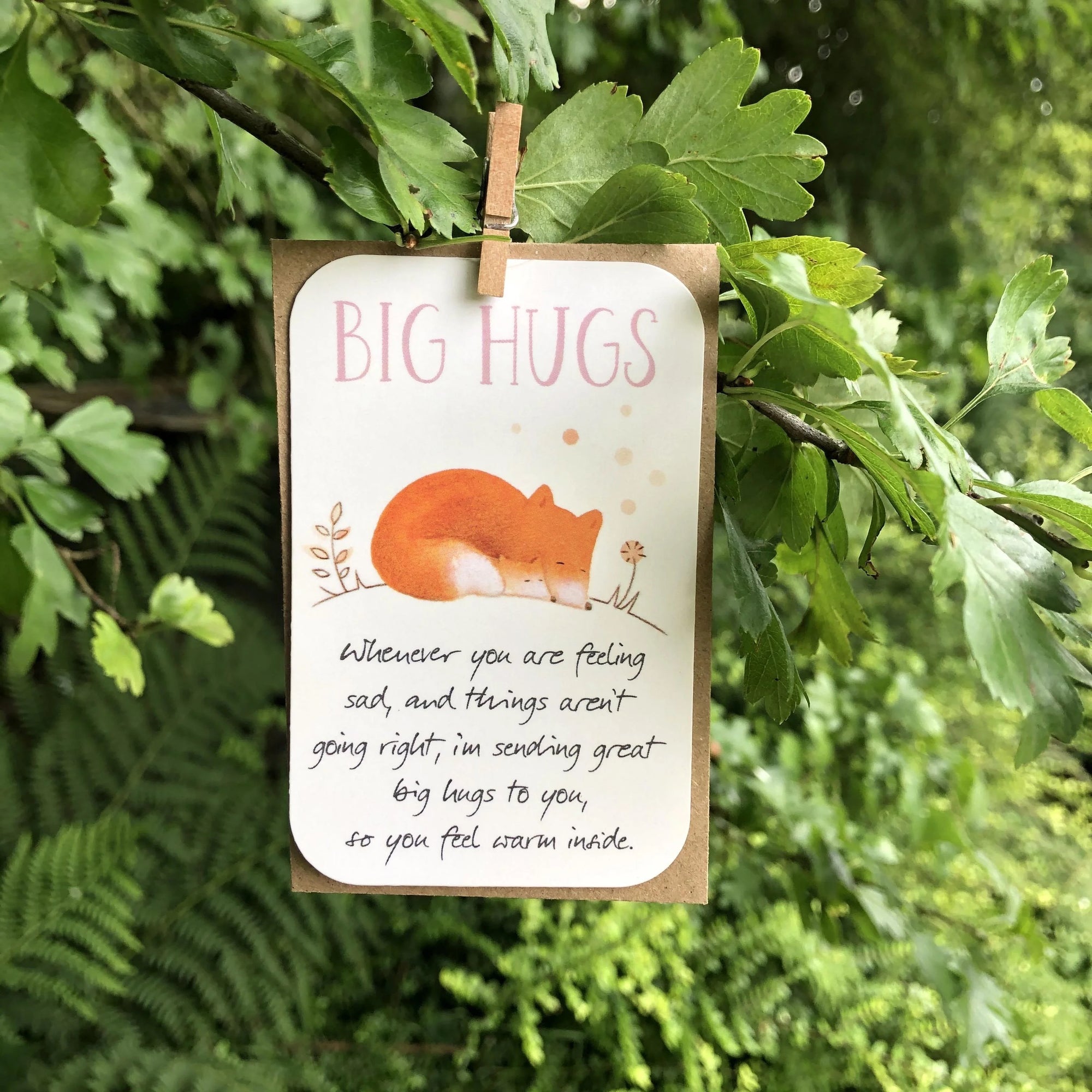 MINI KEEPSAKE - Big Hugs - Blank Mini Card - Ginger Betty