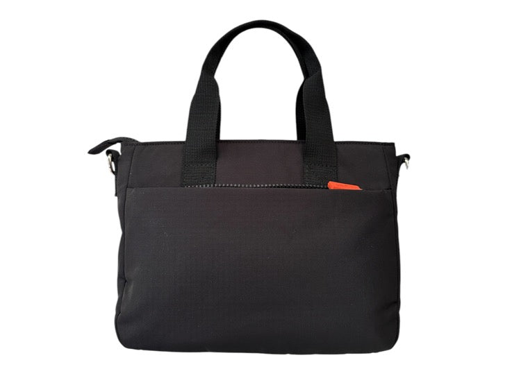 Spirit Westerleigh Eco Lightweight Grab/Multiway Handbag - Black/Orange