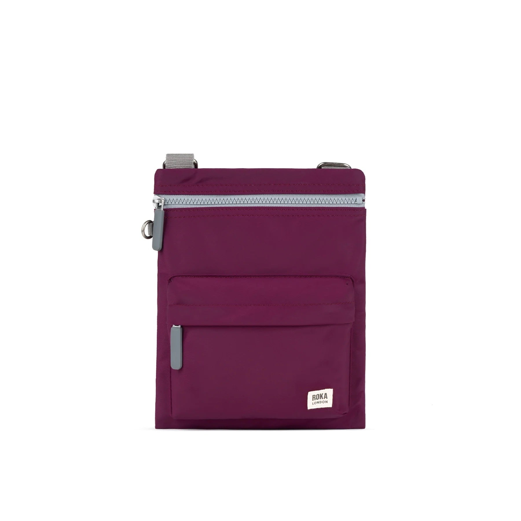 Roka CHELSEA B - MEDIUM Crossbody Bag -Recycled Nylon - Royal Burgundy