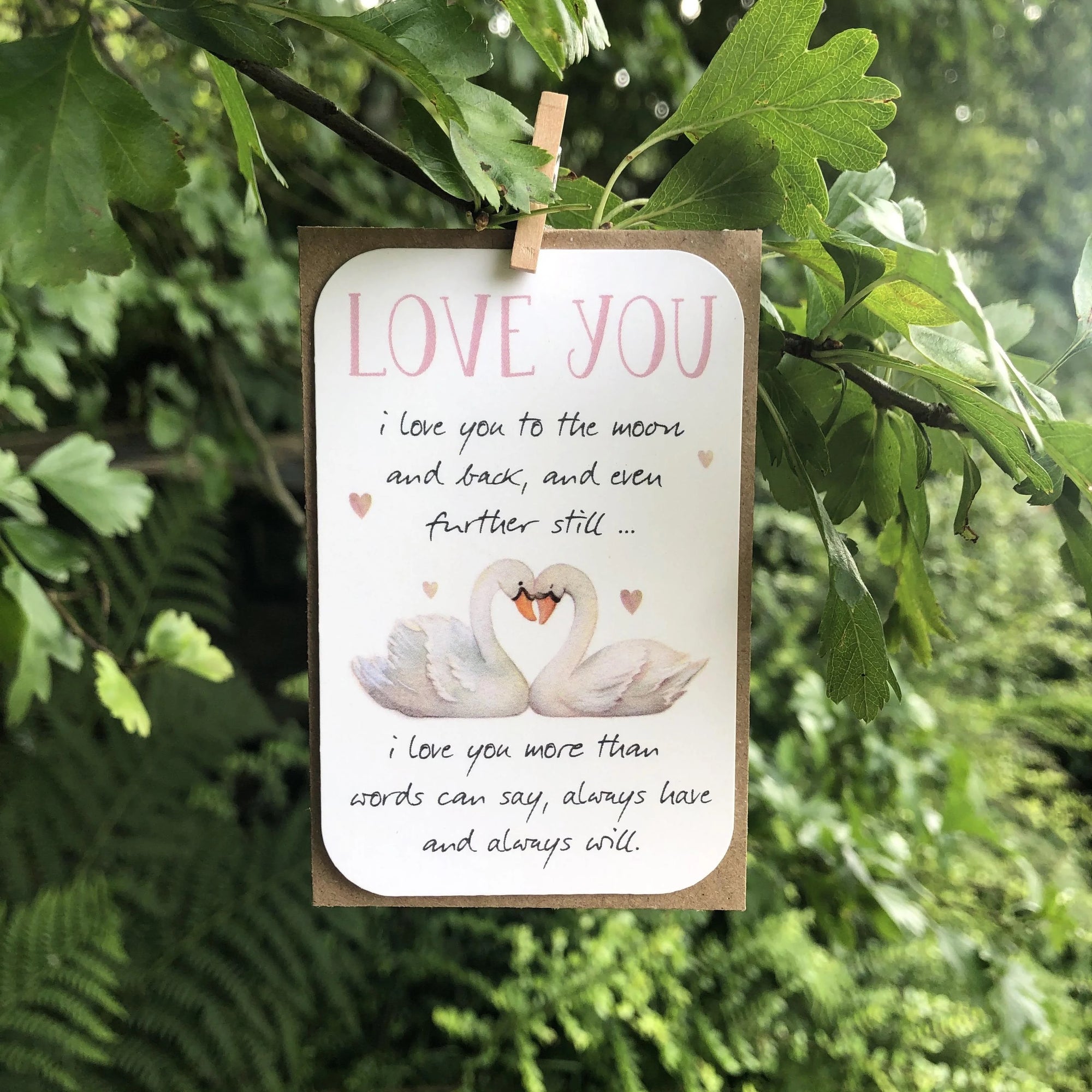 MINI KEEPSAKE - Love You - Blank Mini Card - Ginger Betty