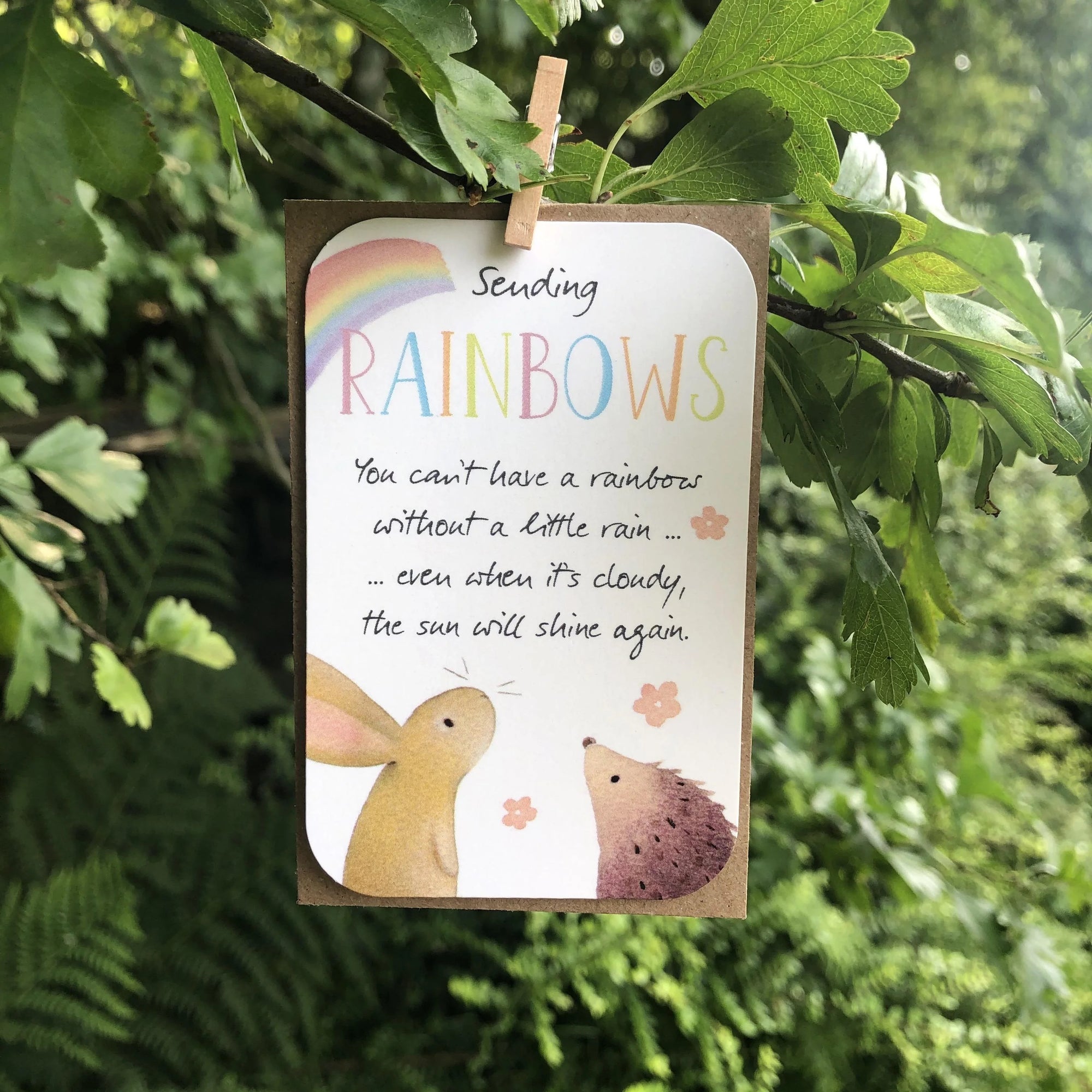 MINI KEEPSAKE - Sending Rainbows - Blank Mini Card - Ginger Betty