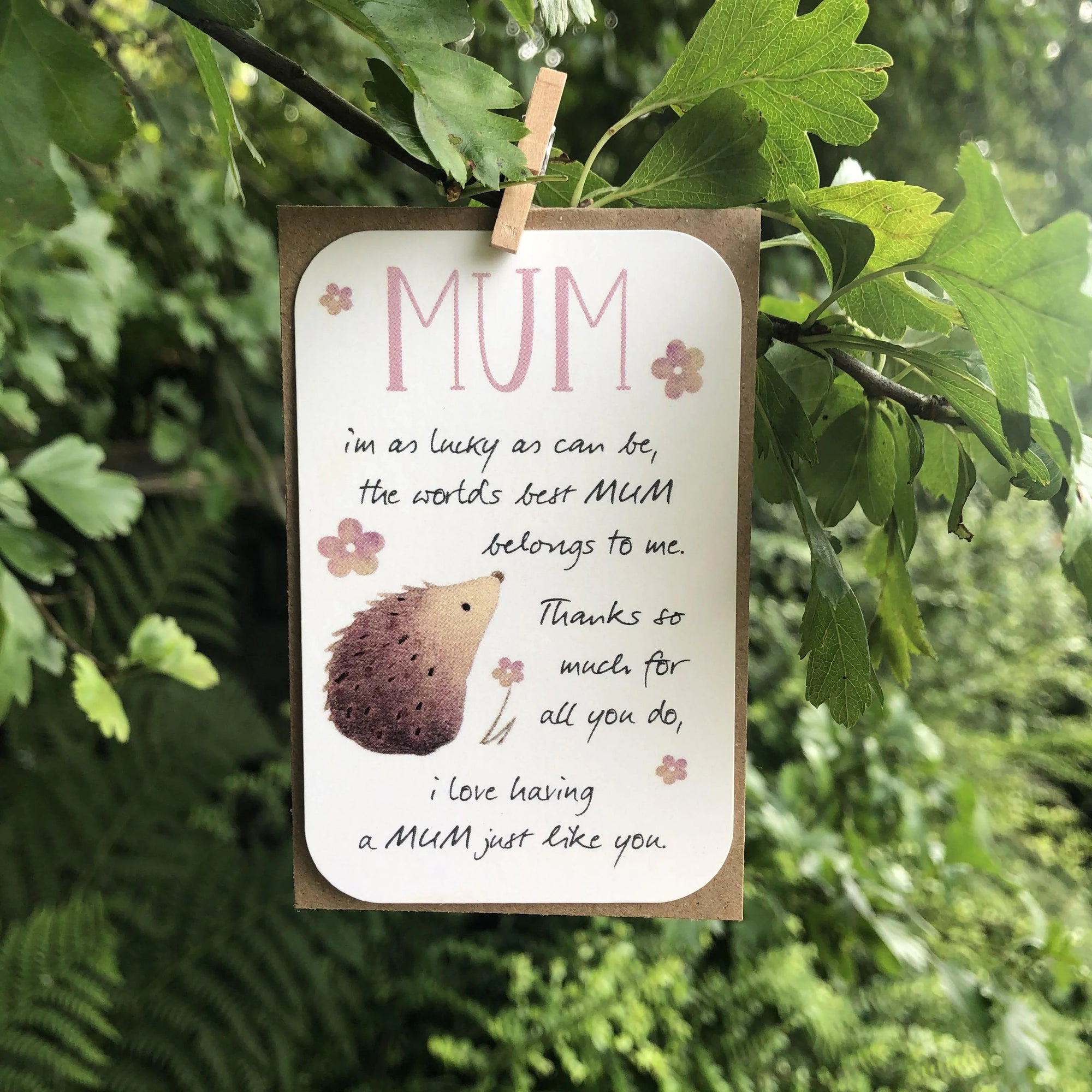 MINI KEEPSAKE - Mum - Blank Mini Card - Ginger Betty