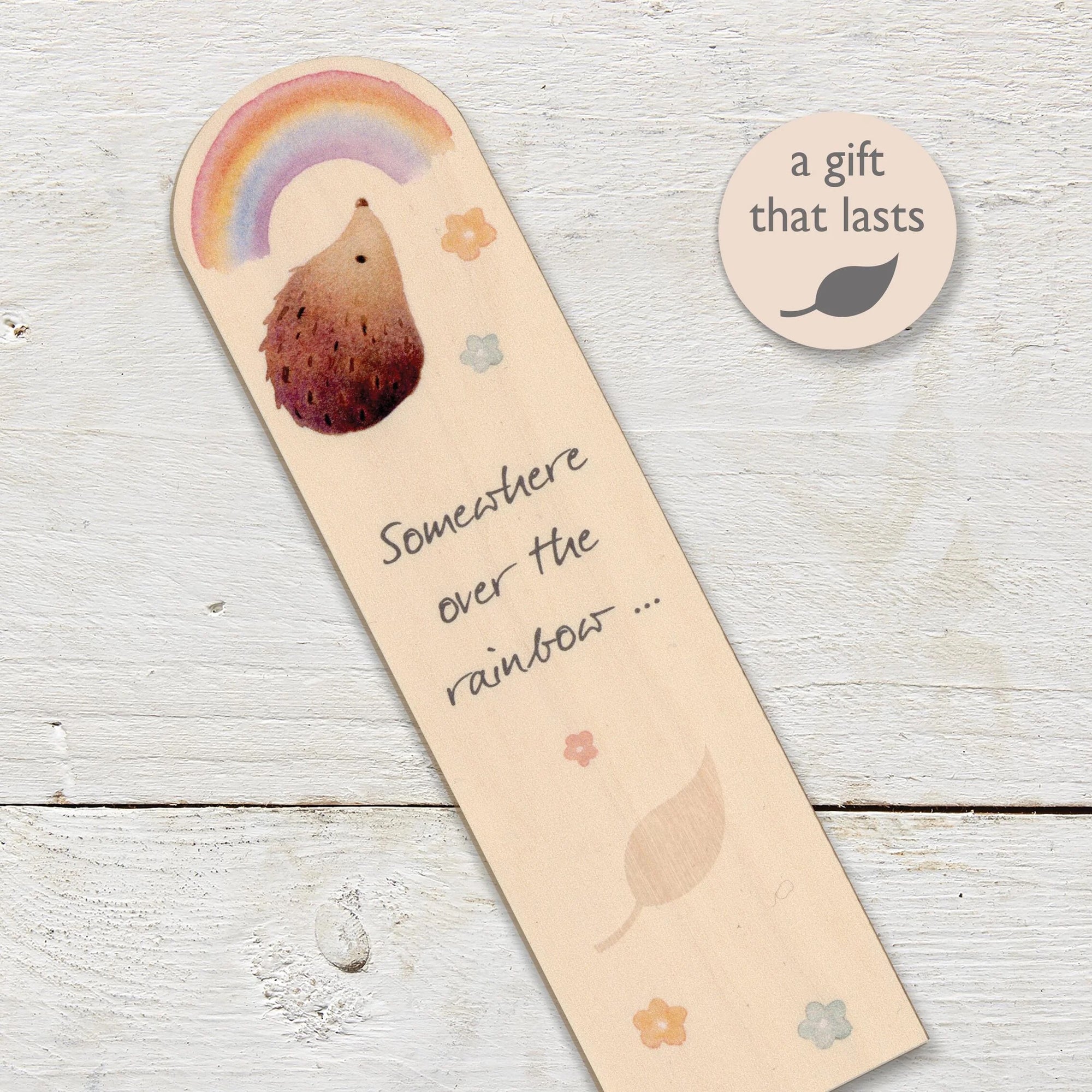 Wooden Bookmark - Somewhere Over the Rainbow - Ginger Betty