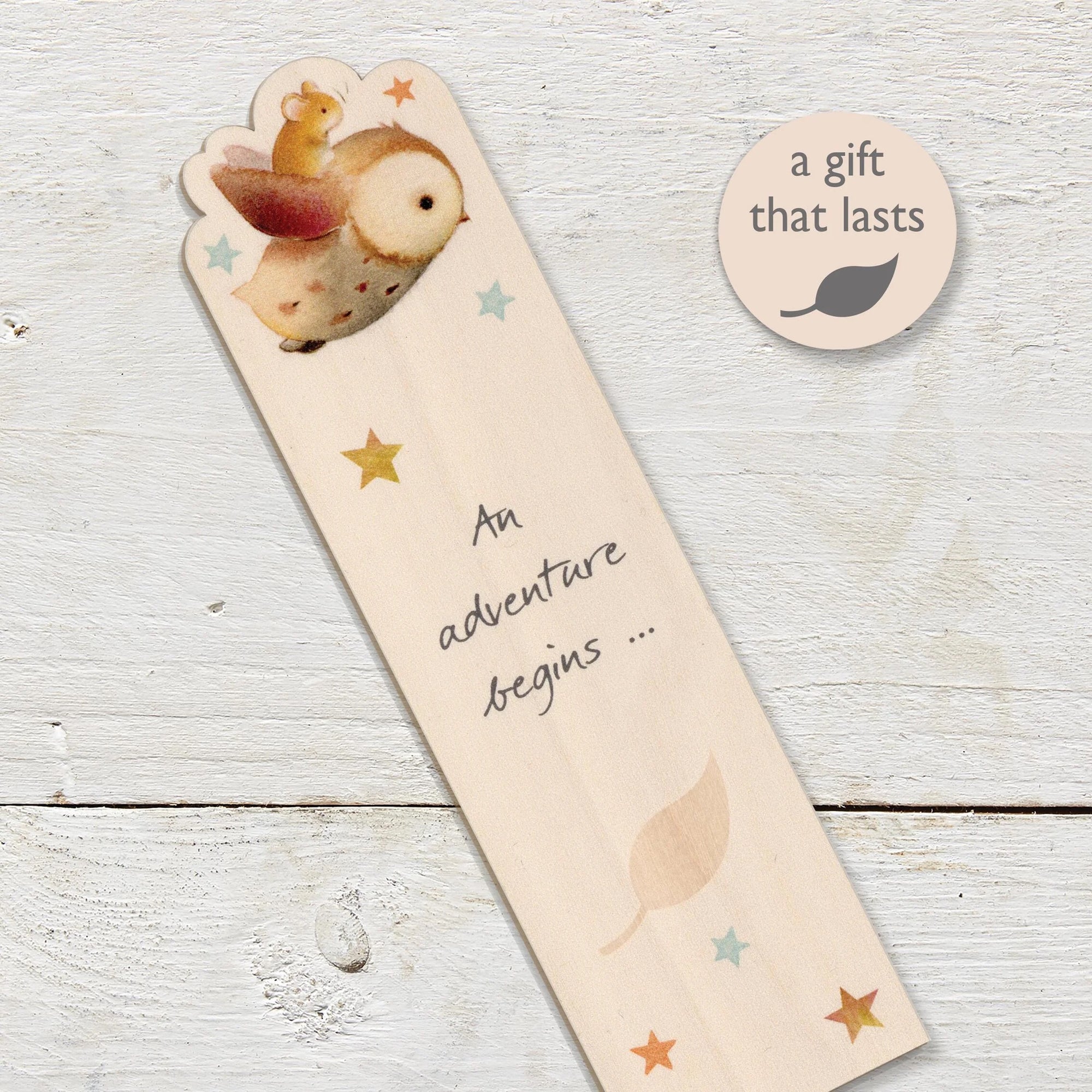 Wooden Bookmark - An Adventure Begins - Ginger Betty