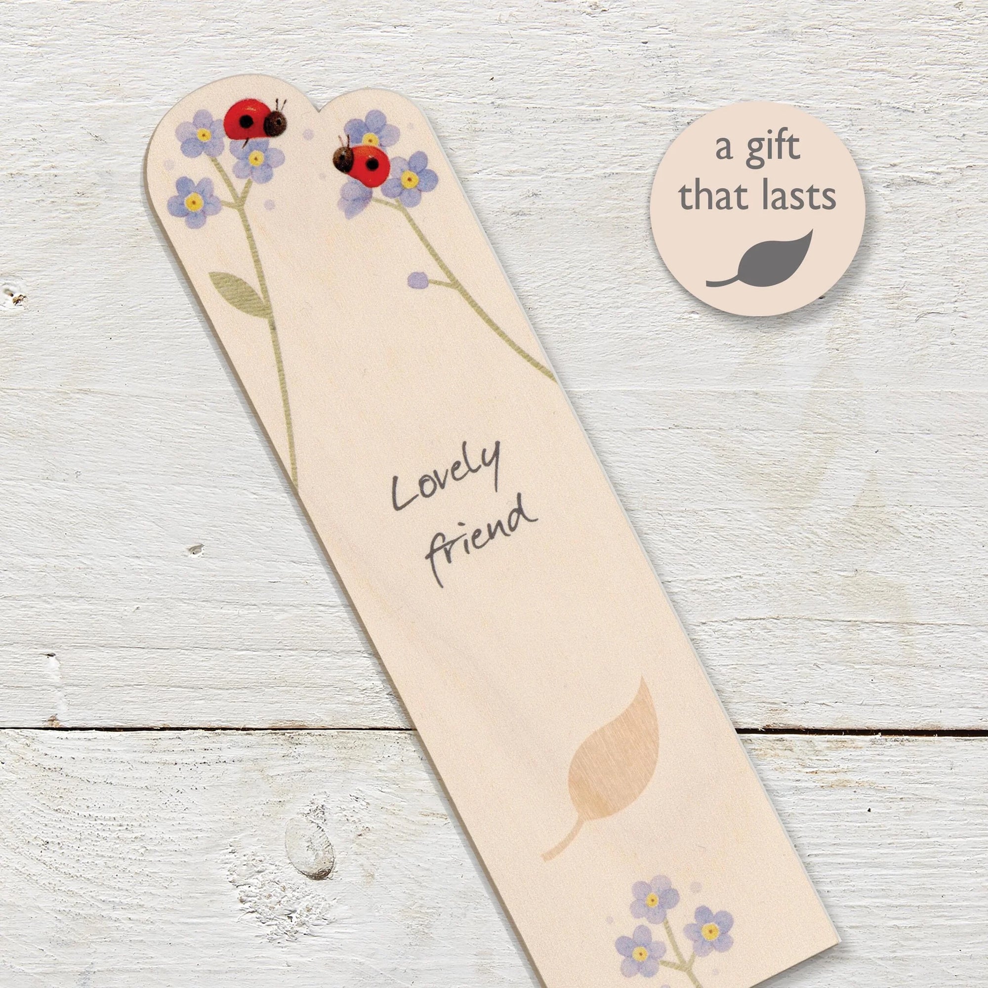 Wooden Bookmark - Lovely Friend - Ginger Betty
