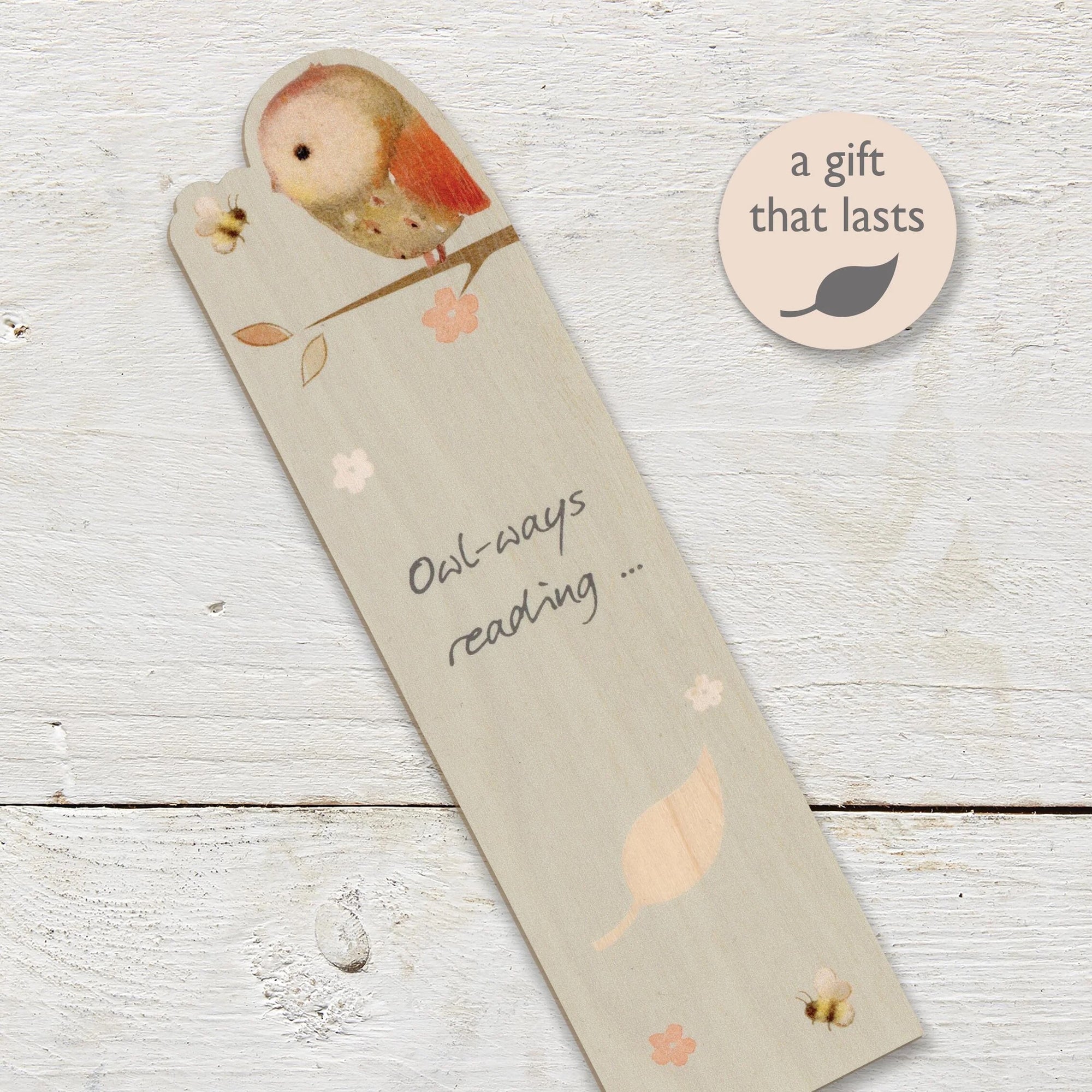 Wooden Bookmark - Owl-ways Reading - Ginger Betty