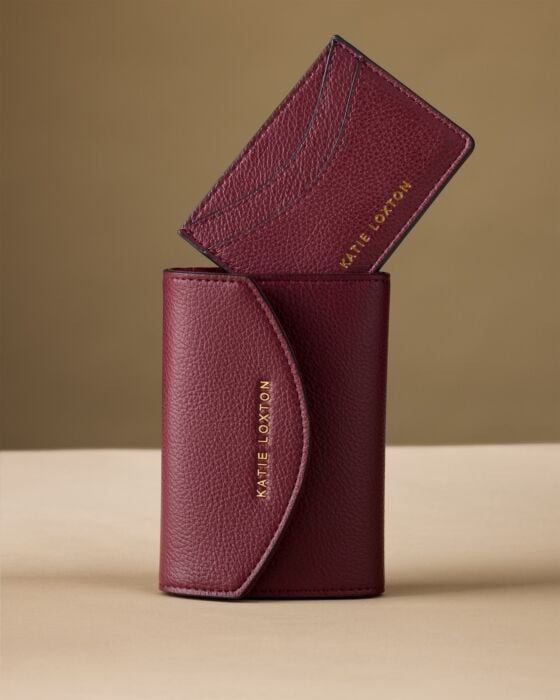 Katie Loxton Alba Compact Medium Purse - Cherry
