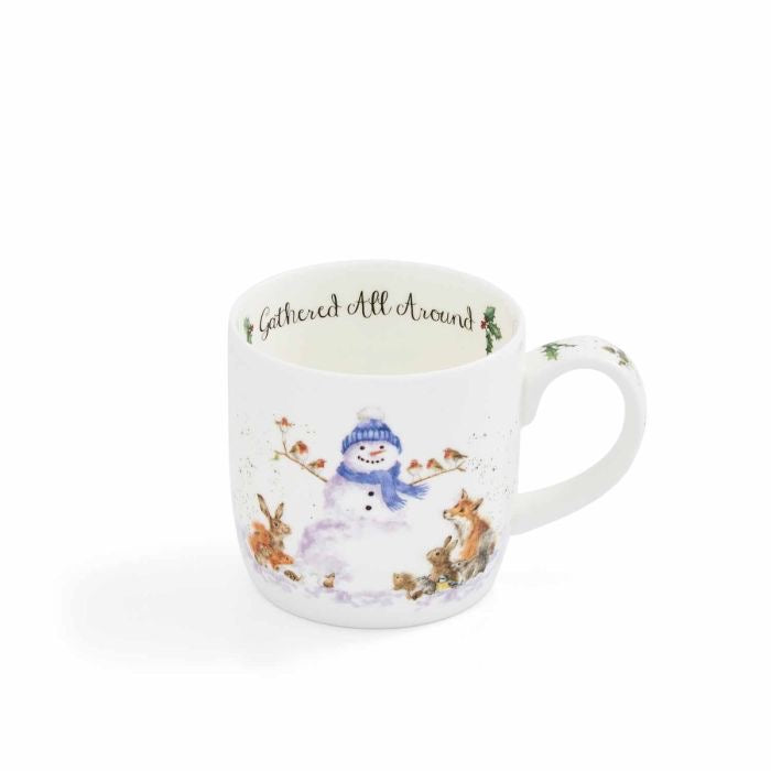 Wrendale 'Gathered all Around' Snowman & Woodland Friends Medium Mug