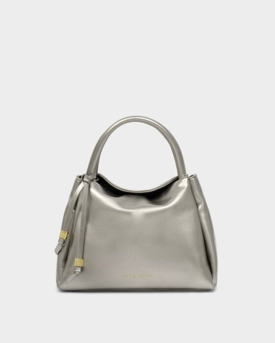 Katie Loxton Nova Patent Crackle Small Grab Bag - Pewter