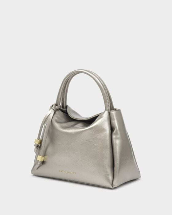 Katie Loxton Nova Patent Crackle Small Grab Bag - Pewter