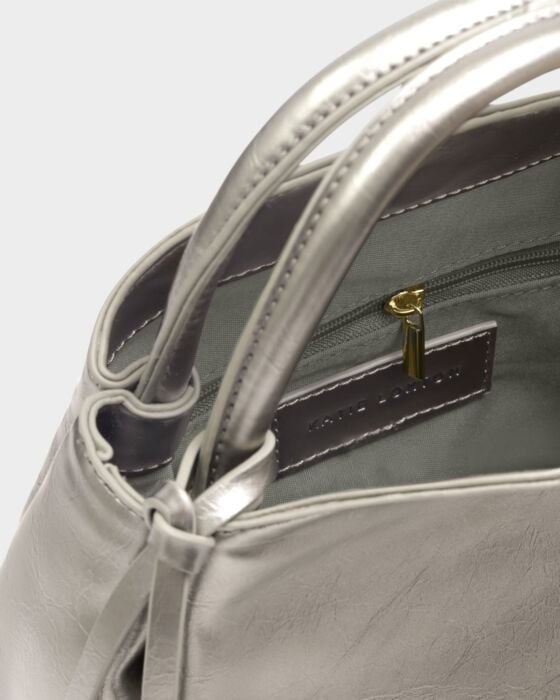 Katie Loxton Nova Patent Crackle Small Grab Bag - Pewter