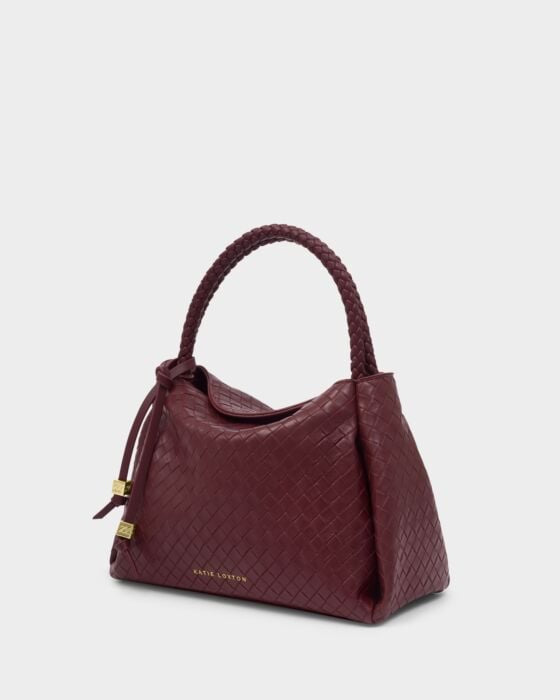 Katie Loxton Nova Woven Small Grab Bag - Cherry