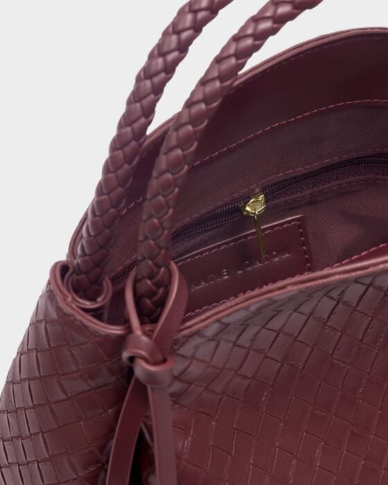 Katie Loxton Nova Woven Small Grab Bag - Cherry