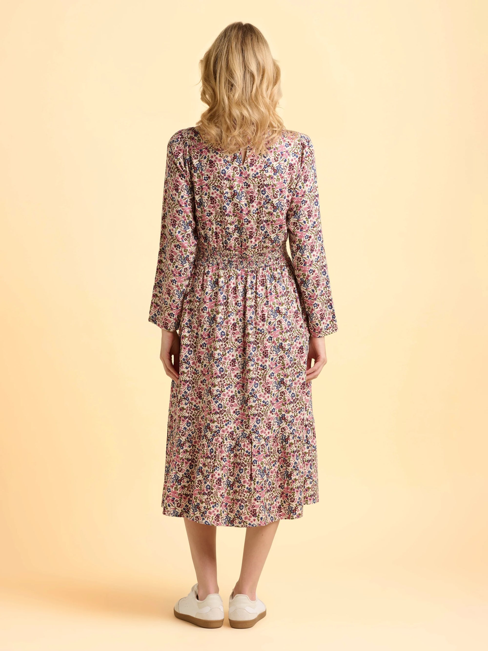 Brakeburn Abloom Ditsy Print Midi Dress - Cream/Multi
