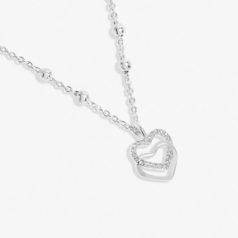Joma Jewellery -A Little 'Merry Christmas Fabulous Friend' - Silver Heart Necklace