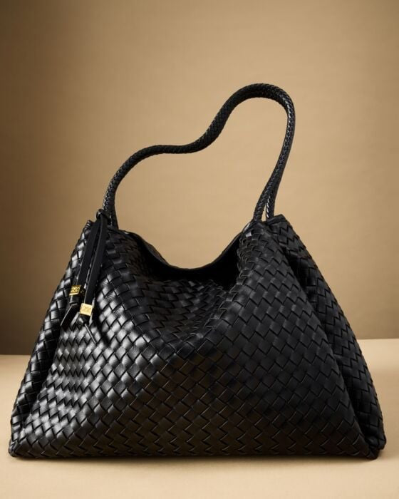 Katie Loxton Nova Woven Large Shoulder Bag - Black