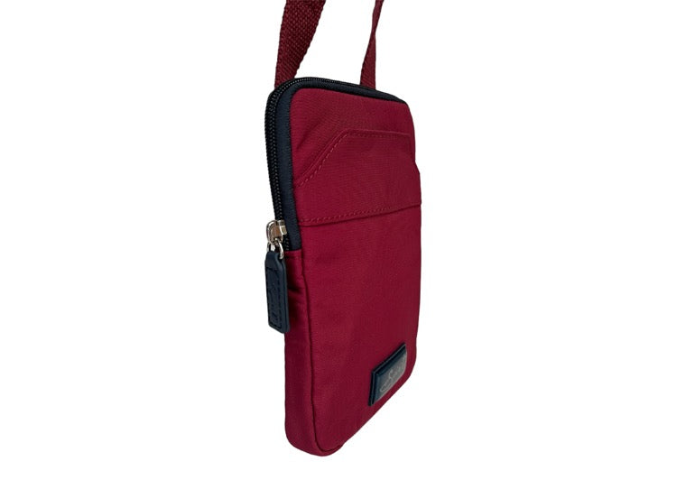Spirit - (6890N) Lightweight Mini Slimline Phone Crossbody Handbag - Bordeaux/Navy