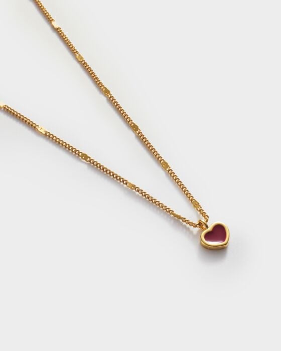 Katie Loxton Waterproof Jewellery - Rouge Heart - Gold Dainty Chain Necklace
