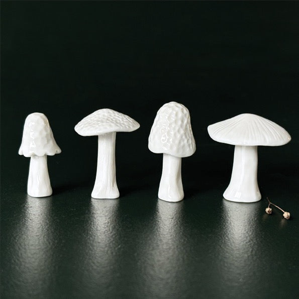 East of India Small Porcelain Mushroom Parasol Decoration
