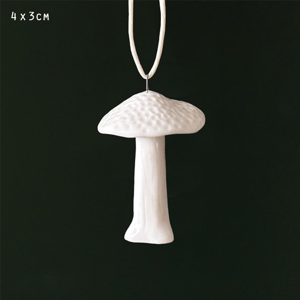 East of India Small Porcelain Mushroom Hanging Parasol Decoration
