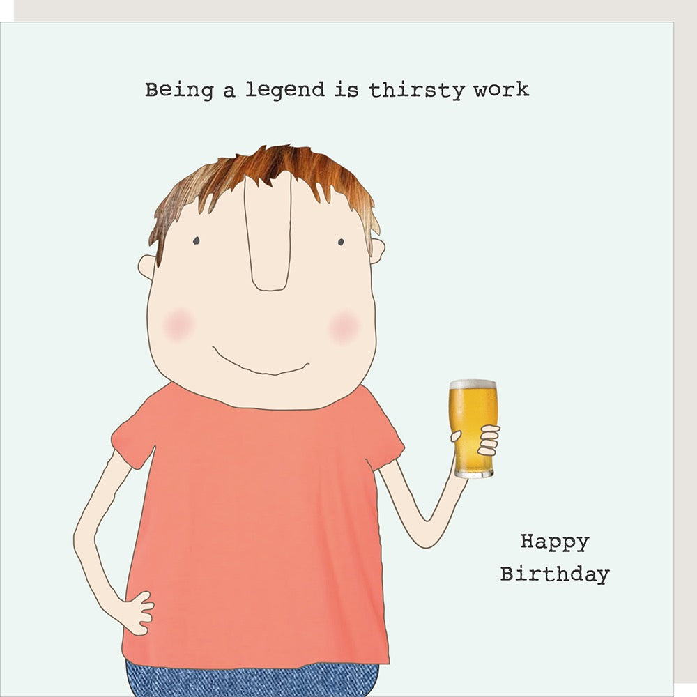 Rosie Made a Thing - Thirsty Work - Blank Card