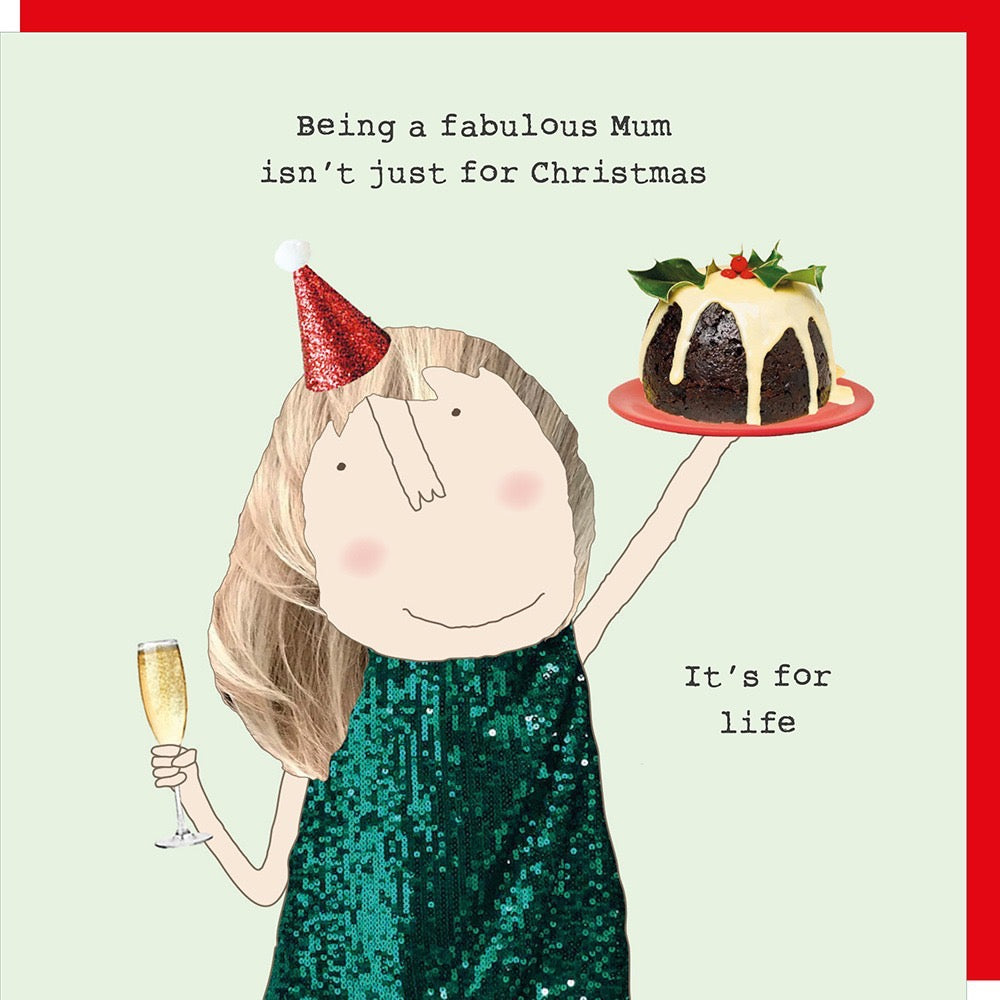 Rosie Made A Thing - Mum Fabulous - Blank Christmas Card