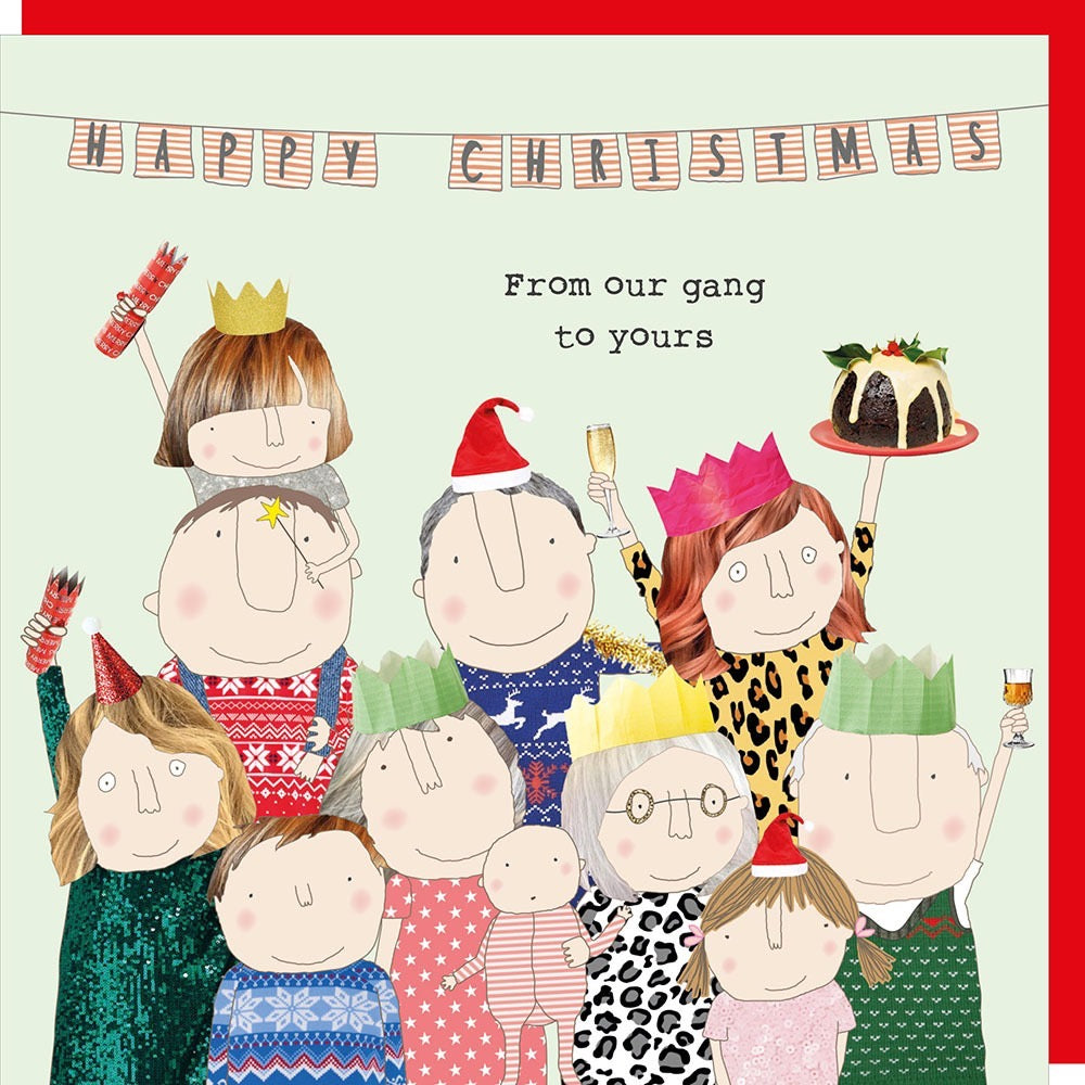 Rosie Made A Thing - Our Gang - Blank Christmas Card