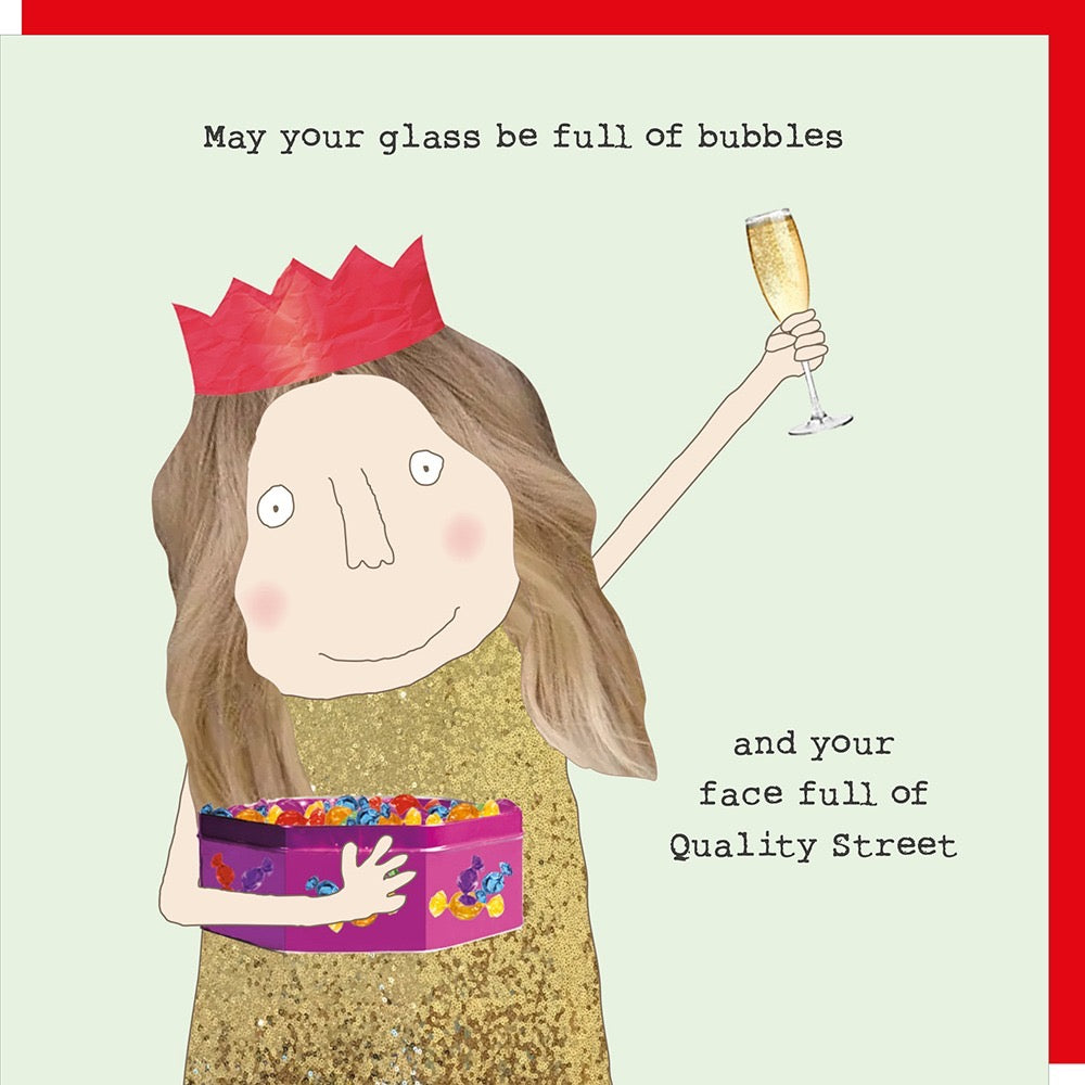Rosie Made A Thing - Face Full - Blank Christmas Card
