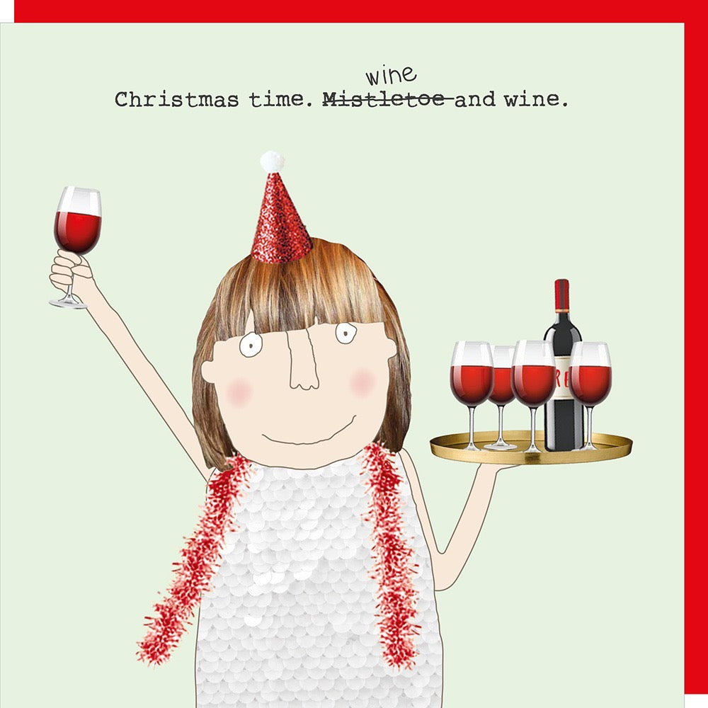 Rosie Made A Thing - Wine and Wine - Blank Christmas Card