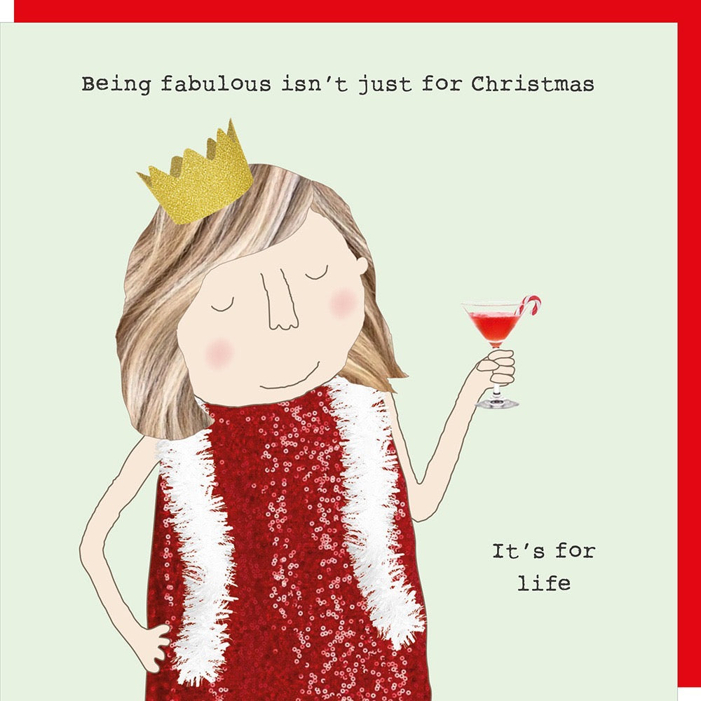 Rosie Made A Thing - Fab for Life - Blank Christmas Card