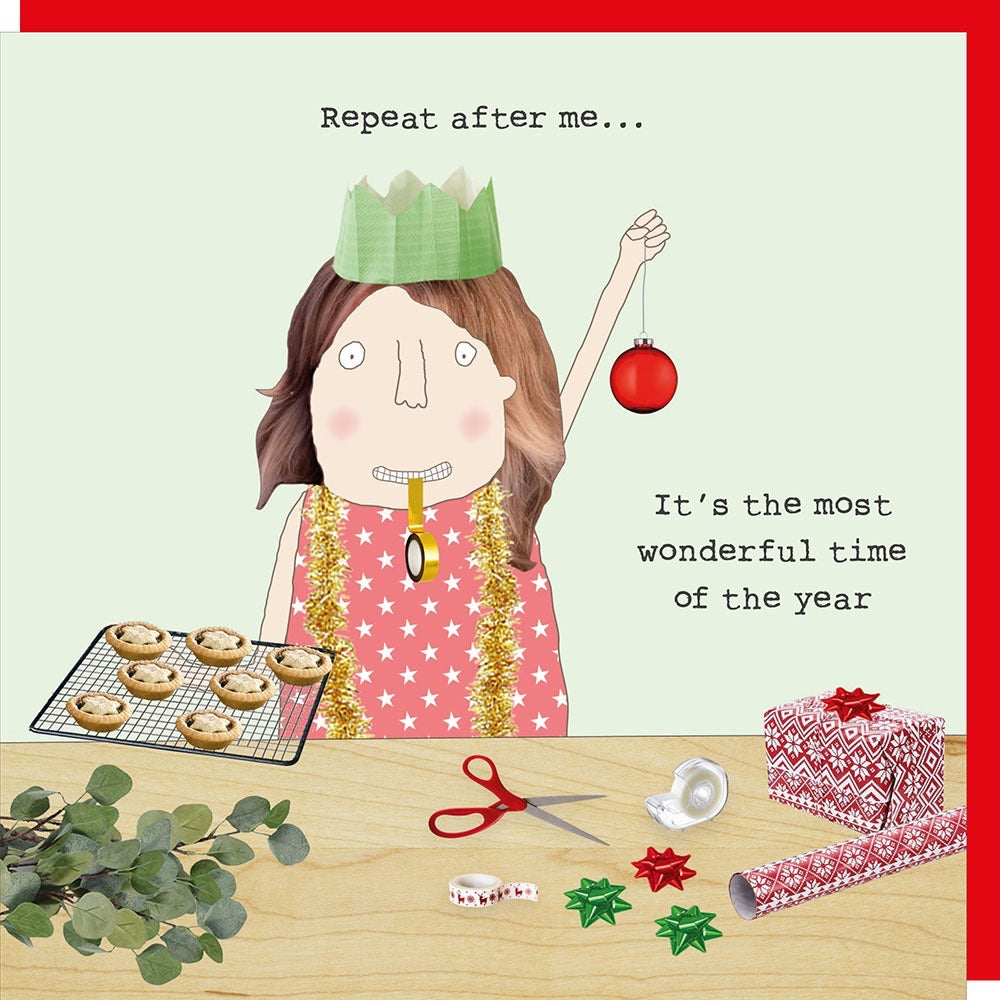 Rosie Made A Thing - Repeat - Blank Christmas Card